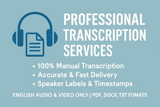 provide accurate manual transcription services
