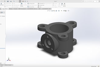 design 3d models  in solidworks, creo, autocad