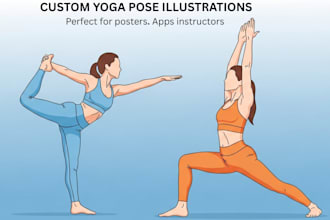 draw vector art yoga illustration exercise medical health and fitness workout