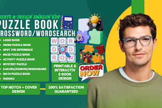 create puzzle book, crossword, sudoku, word search for kdp