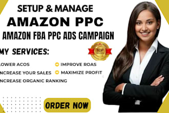 setup, manage and optimise amazon PPC campaigns amazon fba ppc ads campaign
