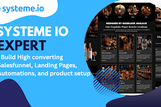 build systeme io salesfunnel, website, landing page, systeme io automation