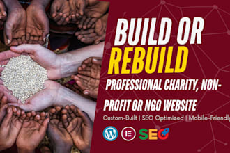 build or rebuild a responsive charity or nonprofit wordpress website