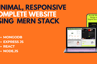 create a modern and minimal website through mern stack