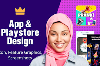 do app icon, screenshots and graphics for app, play stores