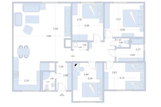 redraw floor plan for real estate agent,