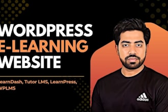 create a professional wordpress lms elearning website with tutor lms, learndash