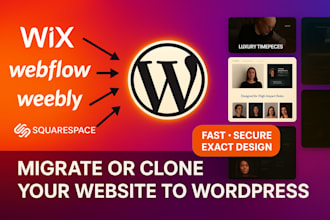 migrate wix to wordpress migrate webflow to wordpress sqaurespace migration