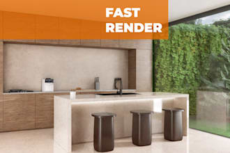 design a 3d kitchen with rhino and enscape render