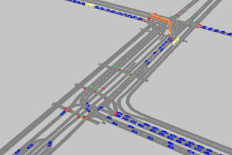 simulate traffic flow and urban mobility