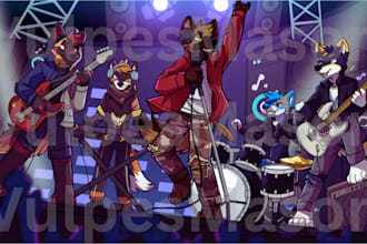 draw custom fursona art sfw anthro character furry oc reference sheet