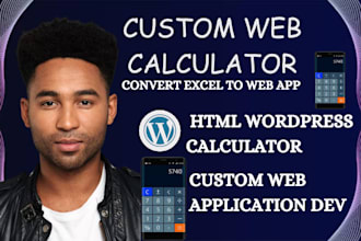 develop financial web app calculator convert excel to html wordpress calculator