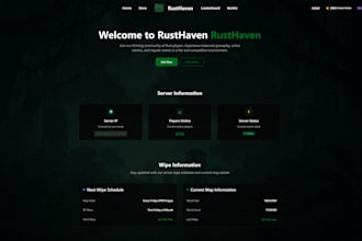 build a professional gaming website or business website with apis and auth