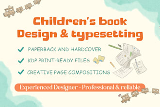 format, typeset and design your childrens book for amazon KDP