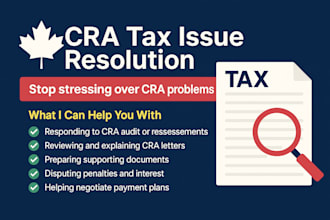 resolve cra audits, reassessments, respond to cra letters and canada tax issues