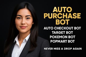 build powerful auto purchase and checkout bots for target, pokemon, and popmart