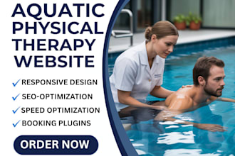 design aquatic water based rehabilitation hydro physiotherapy wordpress website
