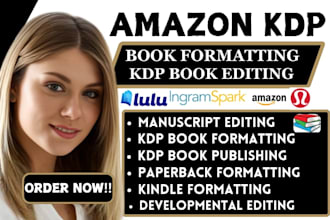 do amazon KDP book formatting amazon KDP book editing, KDP book publishing