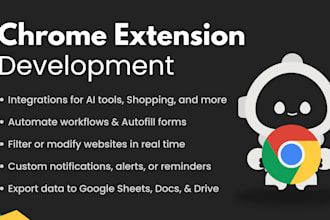 build and develop a custom chrome extension