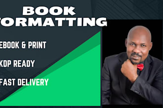 format your book for KDP, kindle, and paperback