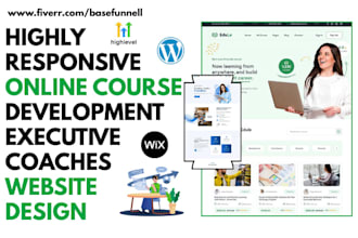 design online course website development executive relationship coaches website