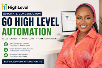 setup gohighlevel sales funnel, gohighlevel workflows and ghl CRM automation