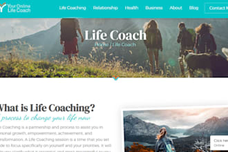 design wix life coach website coaching website services career coach website