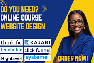 do online course website in systemeio thinkific, kajabi, teachable, or wordpress