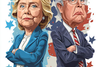 draw awesome political cartoon from your favorite portrait