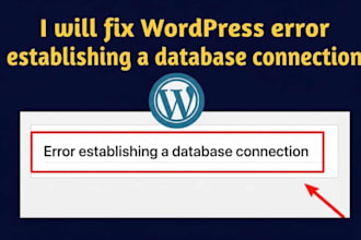 fix wordpress error establishing a database connection