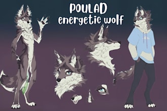 draw furry ref sheet, fursona, kemono, scalie, therian, anthro, oc character art