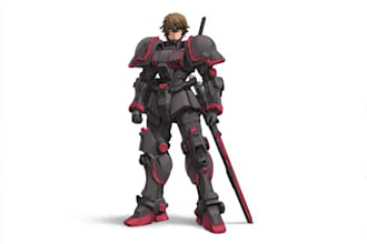 convert your gundam to vector art