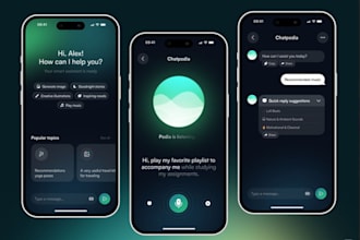 do ai website, or ai mobile app development, saas app, ai chatbot, ai developer