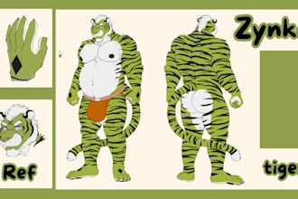 create cute or nsfw furry reference sheet your fursona, oc character, anthro