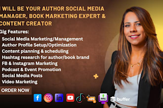 be your author social media manager book marketing expert and content creator