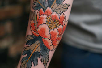 design artistic vector, line art, minimalist tattoo art
