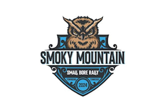 design awesome super smoky mountain logo