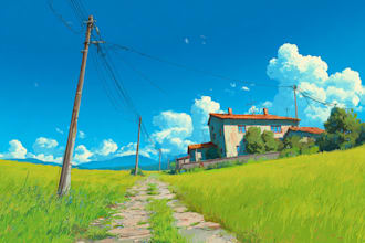 create anime, game, and visual novel background painting