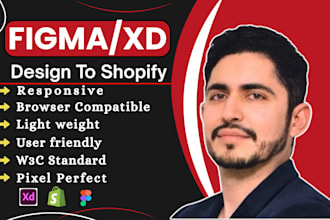 develop ecommerce shopify website, convert figma, PSD, xd, or ai to shopify