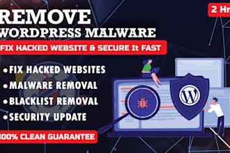 do wordpress malware removal, fix hacked site and website security