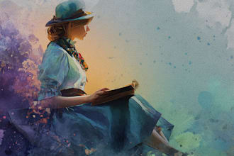 create watercolor book cover