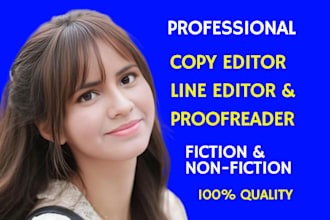 be your novel editor, book editor and proofreader