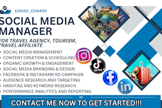 travel agency tour tourism social media marketing manager leads generation