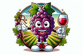 make amazing wine logo with t shirt design and vector file
