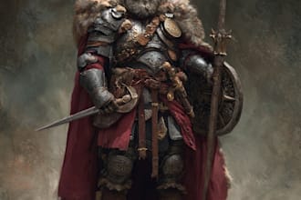 handcrafted fantasy character designs for tabletop and games