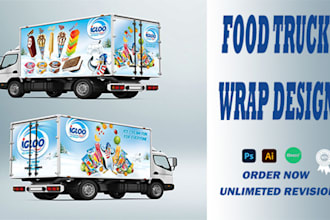 create food truck wrap design, food trailer wrap design