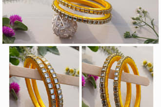 do handmade thread bangles, recreate hairclips beads bracelet chain craft