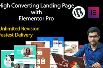 create your modern and responsive landing page using elementor pro