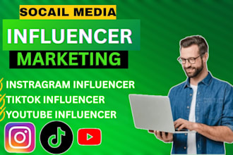 find tiktok instagram and youtube influencers and do influencer outreach