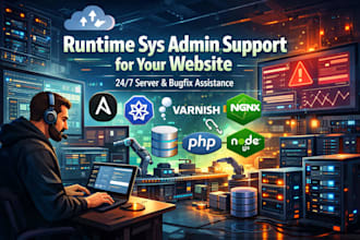provide runtime system administration support for website